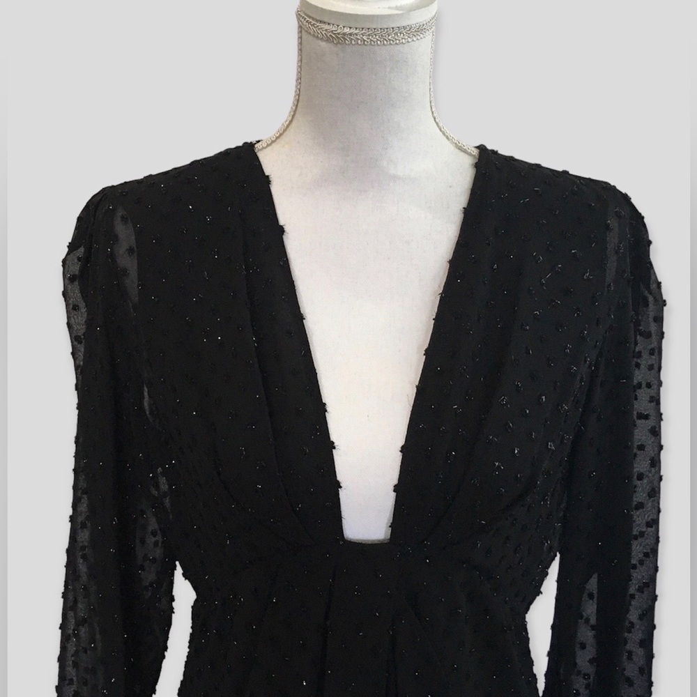 MICHAEL Michael Kors Deep Pleated Swiss Dot Mini Dress, 10 - Picture 5 of 13